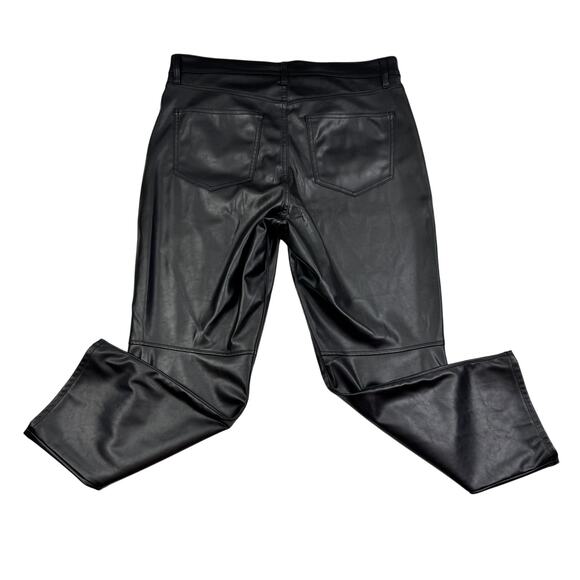 GAP Vintage Slim High-Rise Faux Vegan Leather Chic Rocker Biker Pant Women's 16S - Picture 4 of 8